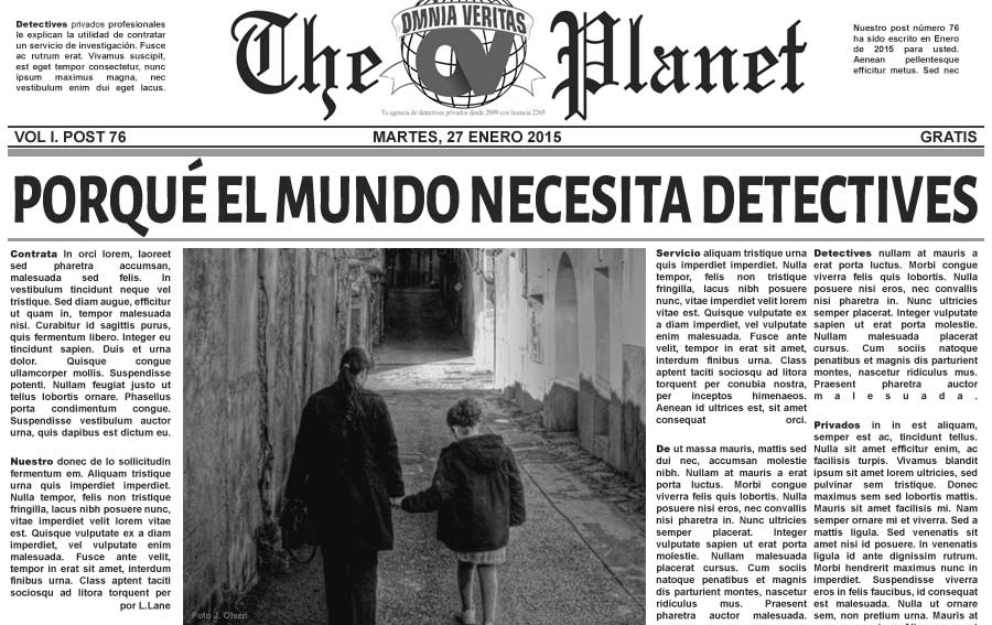 PORQUÉ EL MUNDO NECESITA DETECTIVES