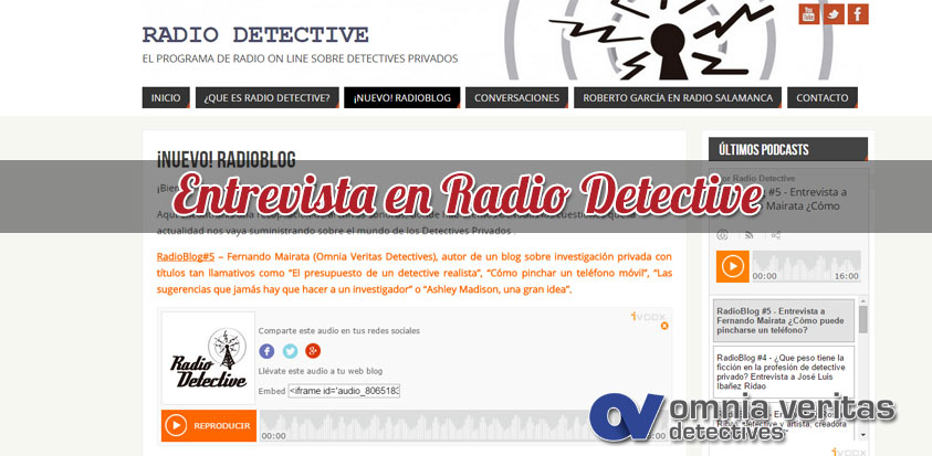 Entrevista en Radio Detective