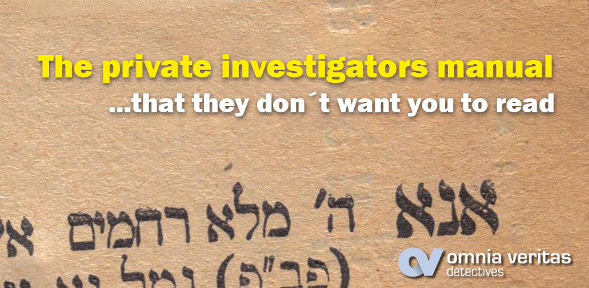 The private investigators manual that they don't want you to read