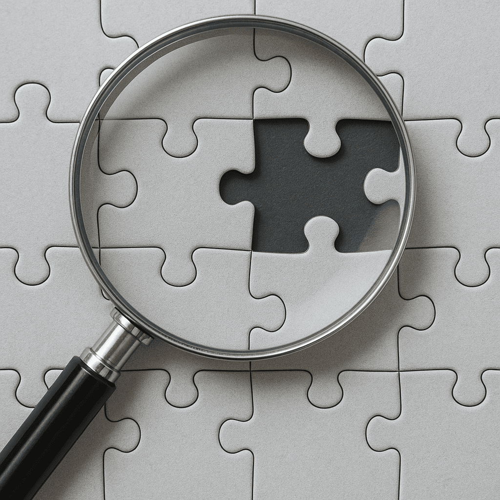 Lupa de detective investigando